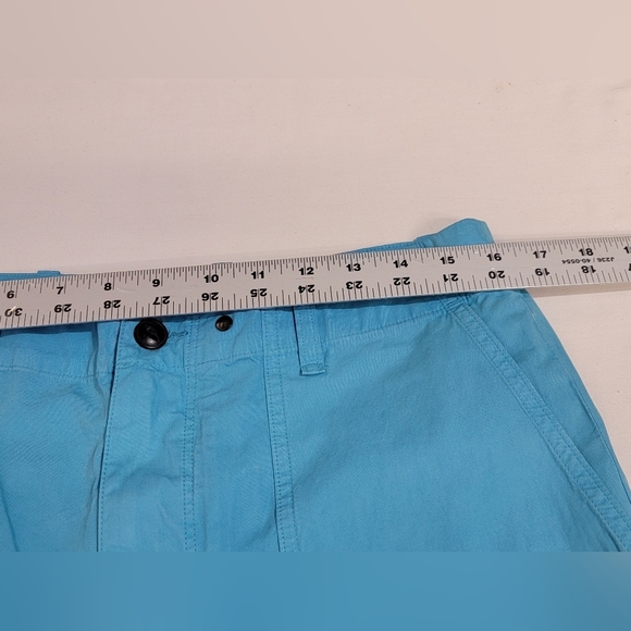 RAG & BONE Cliffe Peached Cotton Field Shorts in Topaz Size 31 - Picture 12 of 13